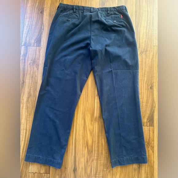 Vintage Polo Ralph Lauren Preston Pants Mens Wide Leg Blue Sz 40x 32 Pony 90’s - Picture 2 of 11